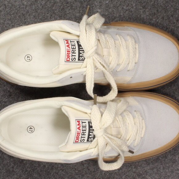 Temu Dream Street Vans White Suede Gum Sidewalls Low Tops, Mens Size 12  ebaiyse - Picture 9 of 10